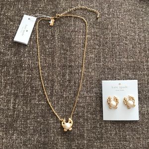 ♠️Kate Spade Crab Necklace and Earrings♠️